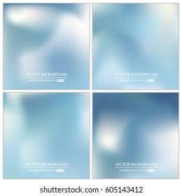 Abstract Creative concept vector multicolored blurred background set. For Web and Mobile Applications, art illustration template design, business infographic and social media, modern decoration.