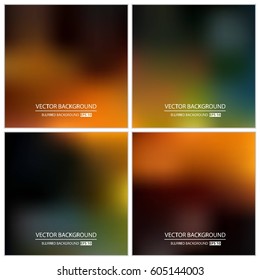 Abstract Creative concept vector multicolored blurred background set. For Web and Mobile Applications, art illustration template design, business infographic and social media, modern decoration.