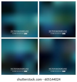 Abstract Creative concept vector multicolored blurred background set. For Web and Mobile Applications, art illustration template design, business infographic and social media, modern decoration.