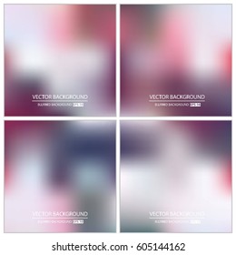 Abstract Creative concept vector multicolored blurred background set. For Web and Mobile Applications, art illustration template design, business infographic and social media, modern decoration.
