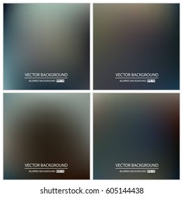 Abstract Creative concept vector multicolored blurred background set. For Web and Mobile Applications, art illustration template design, business infographic and social media, modern decoration.