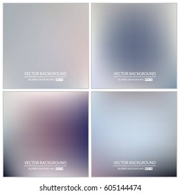 Abstract Creative concept vector multicolored blurred background set. For Web and Mobile Applications, art illustration template design, business infographic and social media, modern decoration.