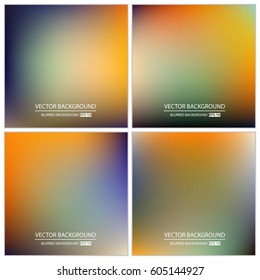 Abstract Creative concept vector multicolored blurred background set. For Web and Mobile Applications, art illustration template design, business infographic and social media, modern decoration.