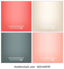 Abstract Creative concept vector multicolored blurred background set. For Web and Mobile Applications, art illustration template design, business infographic and social media, modern decoration.