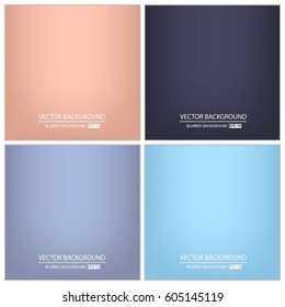 Abstract Creative concept vector multicolored blurred background set. For Web and Mobile Applications, art illustration template design, business infographic and social media, modern decoration.