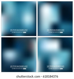 Abstract Creative concept vector multicolored blurred background set. For Web and Mobile Applications, art illustration template design, business infographic and social media, modern decoration