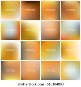 Abstract Creative concept vector multicolored blurred background set. For Web and Mobile Applications, art illustration template design, business infographic and social media, modern decoration