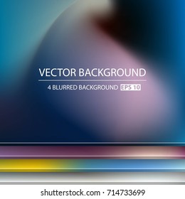Abstract Creative concept vector multicolored blurred background set. For Web and Mobile Applications, art illustration template design, business infographic and social media, modern decoration.
