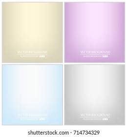 Abstract Creative concept vector multicolored blurred background set. For Web and Mobile Applications, art illustration template design, business infographic and social media, modern decoration.