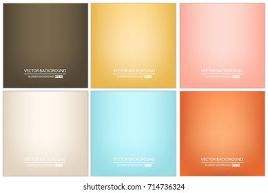 Abstract Creative concept vector multicolored blurred background set. For Web and Mobile Applications, art illustration template design, business infographic and social media, modern decoration.