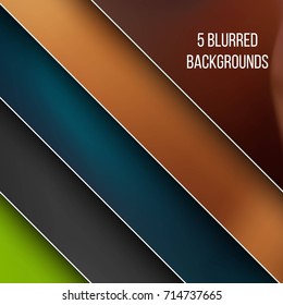 Abstract Creative concept vector multicolored blurred background set. For Web and Mobile Applications, art illustration template design, business infographic and social media, modern decoration.