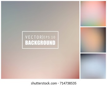 Abstract Creative concept vector multicolored blurred background set. For Web and Mobile Applications, art illustration template design, business infographic and social media, modern decoration.
