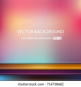 Abstract Creative concept vector multicolored blurred background set. For Web and Mobile Applications, art illustration template design, business infographic and social media, modern decoration.