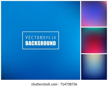 Abstract Creative concept vector multicolored blurred background set. For Web and Mobile Applications, art illustration template design, business infographic and social media, modern decoration.