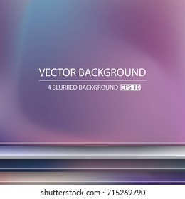 Abstract Creative concept vector multicolored blurred background set. For Web and Mobile Applications, art illustration template design, business infographic and social media, modern decoration.