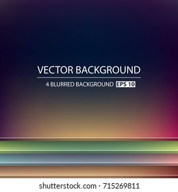 Abstract Creative concept vector multicolored blurred background set. For Web and Mobile Applications, art illustration template design, business infographic and social media, modern decoration.
