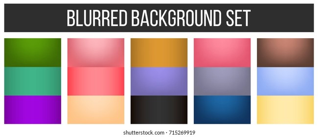 Abstract Creative concept vector multicolored blurred background set. For Web and Mobile Applications, art illustration template design, business infographic and social media, modern decoration.