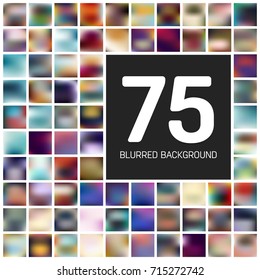 Abstract Creative concept vector multicolored blurred background set. For Web and Mobile Applications, art illustration template design, business infographic and social media, modern decoration.