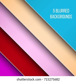 Abstract Creative concept vector multicolored blurred background set. For Web and Mobile Applications, art illustration template design, business infographic and social media, modern decoration.