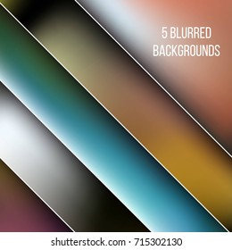 Abstract Creative concept vector multicolored blurred background set. For Web and Mobile Applications, art illustration template design, business infographic and social media, modern decoration.