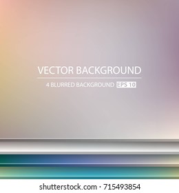 Abstract Creative concept vector multicolored blurred background set. For Web and Mobile Applications, art illustration template design, business infographic and social media, modern decoration.