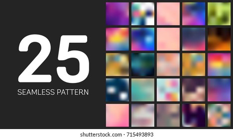 Abstract Creative concept vector multicolored blurred background set. For Web and Mobile Applications, art illustration template design, business infographic and social media, modern decoration.