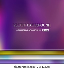 Abstract Creative concept vector multicolored blurred background set. For Web and Mobile Applications, art illustration template design, business infographic and social media, modern decoration.