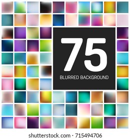 Abstract Creative concept vector multicolored blurred background set. For Web and Mobile Applications, art illustration template design, business infographic and social media, modern decoration.