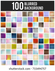 Abstract Creative concept vector multicolored blurred background set. For Web and Mobile Applications, art illustration template design, business infographic and social media, modern decoration.