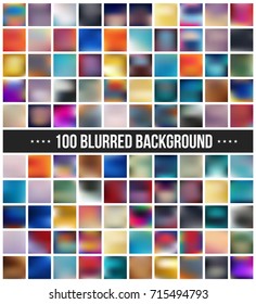 Abstract Creative concept vector multicolored blurred background set. For Web and Mobile Applications, art illustration template design, business infographic and social media, modern decoration.