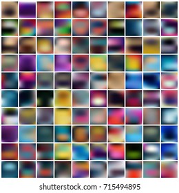 Abstract Creative concept vector multicolored blurred background set. For Web and Mobile Applications, art illustration template design, business infographic and social media, modern decoration.