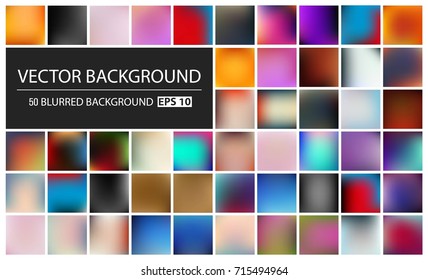 Abstract Creative concept vector multicolored blurred background set. For Web and Mobile Applications, art illustration template design, business infographic and social media, modern decoration.