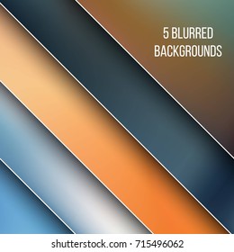 Abstract Creative concept vector multicolored blurred background set. For Web and Mobile Applications, art illustration template design, business infographic and social media, modern decoration.