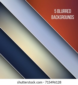 Abstract Creative concept vector multicolored blurred background set. For Web and Mobile Applications, art illustration template design, business infographic and social media, modern decoration.