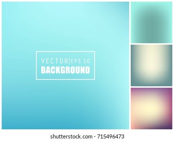 Abstract Creative concept vector multicolored blurred background set. For Web and Mobile Applications, art illustration template design, business infographic and social media, modern decoration.