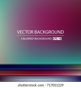 Abstract Creative concept vector multicolored blurred background set. For Web and Mobile Applications, art illustration template design, business infographic and social media, modern decoration.