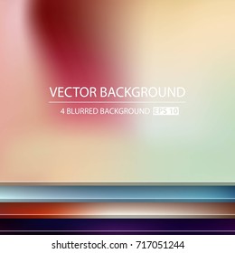 Abstract Creative concept vector multicolored blurred background set. For Web and Mobile Applications, art illustration template design, business infographic and social media, modern decoration.