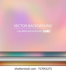 Abstract Creative concept vector multicolored blurred background set. For Web and Mobile Applications, art illustration template design, business infographic and social media, modern decoration.