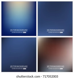 Abstract Creative concept vector multicolored blurred background set. For Web and Mobile Applications, art illustration template design, business infographic and social media, modern decoration.