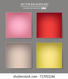 Abstract Creative concept vector multicolored blurred background set. For Web and Mobile Applications, art illustration template design, business infographic and social media, modern decoration.
