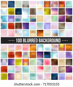 Abstract Creative concept vector multicolored blurred background set. For Web and Mobile Applications, art illustration template design, business infographic and social media, modern decoration.