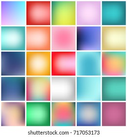 Abstract Creative concept vector multicolored blurred background set. For Web and Mobile Applications, art illustration template design, business infographic and social media, modern decoration.