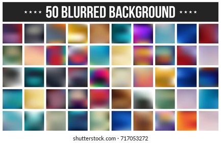 Abstract Creative concept vector multicolored blurred background set. For Web and Mobile Applications, art illustration template design, business infographic and social media, modern decoration.