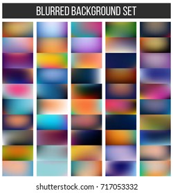 Abstract Creative concept vector multicolored blurred background set. For Web and Mobile Applications, art illustration template design, business infographic and social media, modern decoration.