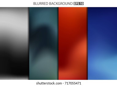 Abstract Creative concept vector multicolored blurred background set. For Web and Mobile Applications, art illustration template design, business infographic and social media, modern decoration.