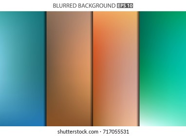 Abstract Creative concept vector multicolored blurred background set. For Web and Mobile Applications, art illustration template design, business infographic and social media, modern decoration.