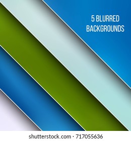 Abstract Creative concept vector multicolored blurred background set. For Web and Mobile Applications, art illustration template design, business infographic and social media, modern decoration.