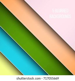 Abstract Creative concept vector multicolored blurred background set. For Web and Mobile Applications, art illustration template design, business infographic and social media, modern decoration.
