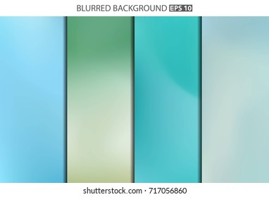 Abstract Creative concept vector multicolored blurred background set. For Web and Mobile Applications, art illustration template design, business infographic and social media, modern decoration.