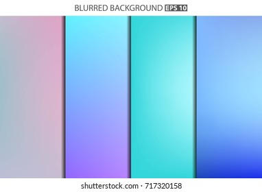 Abstract Creative concept vector multicolored blurred background set. For Web and Mobile Applications, art illustration template design, business infographic and social media, modern decoration.